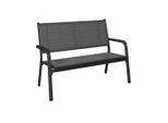 Kettler 2-Sitzer-Bank , Anthrazit, Grau , Metall, Textil , 137.5x97x67 cm , Gartenmöbel, Gartenbänke