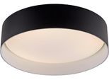 LED Deckenleuchte "TAVOLI", schwarz, 1, Ø 28,5cm H: 7cm, 1 Stk., SCHÖNER WOHNEN-KOLLEKTION, Leuchten, SCHÖNER WOHNEN Kollektion, CCT 2700-6500K, IR-Fernbedienung, Dimmbar, LED Deckenleuchte