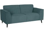 2-Sitzer DOMO COLLECTION "Amora moderne Formensprache, tolle Verarbeitungsdetails, komfortabel", blau (petrol), B:178cm H:81cm T:90cm, Sofas, 2-Sitzer, mit Federkern, Fußhöhe passend für gängige Saugroboter