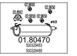 MTS Mittelschalldämpfer 0180470 für Fiat