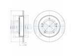 DELPHI Bremsscheibe bg4289 290mm 10mm für Suzuki