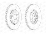 CHAMPION Bremsscheibe 562595ch 296mm 26mm für RENAULT