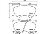 HELLA Bremsbelagsatz, Scheibenbremse 8db355010491 Vorderachse für TOYOTA (FAW) MITSUBISHI