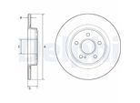 DELPHI Bremsscheibe bg4790c 300mm 10mm für Mercedes