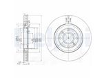 DELPHI Bremsscheibe bg3529 305mm 28mm für Peugeot