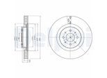 DELPHI Bremsscheibe bg4308 305mm 28mm für ALFA ROMEO
