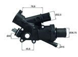 MAHLE Thermostat, Kühlmittel th4383 für Ford Volvo Peugeot DS TOYOTA