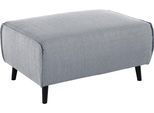 Hocker DOMO COLLECTION "Amora", silber, B:97cm H:47cm T:66cm, Struktur (100% Polyester);Struktur grob (100% Polyester);Luxus-Microfaser (100% Polyester), Hocker, Hocker, Fußhöhe passend für gängige Saugroboter