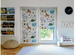 Seitenzugrollo K-HOME "Seitenzugrollo Thermo Klemmfix-Rollo mit Motiv Zoo", weiß, weiß, B:110cm H:150cm, Polyester, Rollos, Seitenzugrollo, Kinderrollo