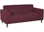 2-Sitzer DOMO COLLECTION "Amora moderne Formensprache, tolle Verarbeitungsdetails, komfortabel", rot (bordeaux), B:178cm H:81cm T:90cm, Sofas, 2-Sitzer, mit Federkern, Fußhöhe passend für gängige Saugroboter
