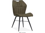 Esszimmerstuhl OMG DESIGN "Scala", moss, schwarz, moss, B:51cm H:90,5cm T:61cm, Polyester, Stühle, Esszimmerstuhl, Esszimmerstuhl, pflegeleichter Bezug