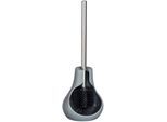 WC-Garnitur WENKO "Drop Neo", grau, B:40cm H:13,5cm L:14cm, Keramik, Reinigungsbürsten, WC-Garnitur