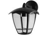 Außen-Wandleuchte SEGULA "Outdoor ANTIQUE down schwarz", schwarz, B:17cm H:24cm L:20,5cm, Leuchten, Klassisches Laternen-Design, Aluminium/PC, schwarz, ohne Leuchtmittel