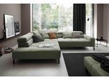 Ecksofa HOME AFFAIRE "Claya, 311 cm breit, L-Form, inkl. Kopfteilverstellung", grün (oliv), B:311cm H:71cm T:219cm, 95% Polyester, 5% Nylon, Sofas, Ecksofa, ohne elektrischen Sitzvorzug