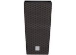 Pflanzkübel PROSPERPLAST "Rato square", braun, H:42,1cm T:22,5cm, Kunststoff, Pflanzgefäße, Pflanzkübel, BxTxH: 22,5x22,5x42,1 cm