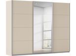 Schwebetürenschrank RAUCH "Kleiderschrank Schrank Garderobe KOLUNA mit Spiegel", beige (champagner), B:271cm H:229cm T:62cm, Holzwerkstoff, Schränke, Schwebetürenschrank, Breiten 203/271/315/360 cm Höhen 210/229 cm MADE IN GERMANY