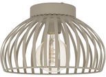 EGLO Deckenleuchte "MOGANO 3 Deckenlampe - Stahl - E27 - 1X40W - IP20", beige (sandfarben), 1, Ø 28cm H: 18cm, 1 Stk., Leuchten, Wohzimmerlampe, Esszimmerlampe, Flur, Schlafzimmer, H18 x Ø28 cm, Deckenleuchte