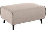 Hocker DOMO COLLECTION "Amora", beige, B:97cm H:47cm T:66cm, Struktur (100% Polyester);Struktur grob (100% Polyester);Luxus-Microfaser (100% Polyester), Hocker, Hocker, Fußhöhe passend für gängige Saugroboter