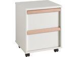 Rollcontainer VIPACK "London", weiß, B:48,1cm H:60cm T:44cm, Holzwerkstoff, Rollwagen, Rollcontainer, mit Melamin-Oberfläche