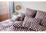Bettwäsche ELEGANTE "Scrabble Jersey", merlot, B/L: 135cm x 200cm, 1 Stk., 1 Stk., Mako-Jersey, B/L: 80cm x 80cm, 2, Mako-Jersey, Obermaterial: 100% Baumwolle, Bettwäsche, Bettwäsche, angenehmes Hautgefühl