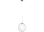 EGLO Hängeleuchte "RONDO", weiß (weiß, nickelfarben), 1, Ø 20cm, Leuchten, Esszimmerlampe, zeitloses Design, modern, schlicht, Hängeleuchte