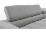 Ecksofa HOME AFFAIRE "Claya, 311 cm breit, L-Form, inkl. Kopfteilverstellung", silber, B:311cm H:71cm T:219cm, 95% Polyester, 5% Nylon, Sofas, Ecksofa, wahlweise elektrischer Sitzvorzug