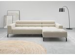 Ecksofa HOME AFFAIRE "Claya, 258 cm breit, L-Form, Kopfteilverstellung", nature, B:258cm H:71cm T:179cm, 88% Polyester, 12% Polyacryl, Sofas, Ecksofa, Moderne Steppung, weicher Polsteraufbau & saugroboterfreundliche Höhe