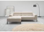 Ecksofa HOME AFFAIRE "Claya, 223 cm breit, L-Form, Kopfteilverstellung", taupe, B:223cm H:71cm T:179cm, 100% Polyester, Sofas, Ecksofa, Moderne Steppung, weicher Polsteraufbau & saugroboterfreundliche Höhe