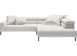 Ecksofa HOME AFFAIRE "Claya, 311 cm breit, L-Form, inkl. Kopfteilverstellung", weiß (snow), B:311cm H:71cm T:219cm, 88% Polyester, 12% Polyacryl, Sofas, Ecksofa, ohne elektrischen Sitzvorzug