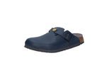 Pantolette BIRKENSTOCK "Boston ESD", Damen, Gr. 37, blau, Obermaterial: 100% Rindsleder Leather cow., Schuhe Pantolette