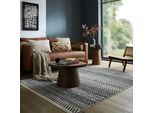 Teppich FLAIR RUGS "Camino", grau, B:160cm H:8mm L:230cm, Kunstfaser, Teppiche, Teppich, Flachgewebe, Skandi, Esszimmer, Wohnzimmer, Flur