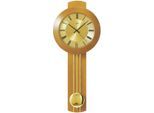 Funk-Pendelwanduhr AMS "F5132/9", braun (kirschbaumfarben), Wanduhren, B/H/L: 31cm x 18cm x 73cm, Quarzuhr,Holz-/Glasgehäuse,Buche Kirsche,Esszimmer,Made in Germany
