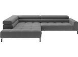 Ecksofa HOME AFFAIRE "Claya, 311 cm breit, L-Form, inkl. Kopfteilverstellung", anthrazit, B:311cm H:71cm T:219cm, 100% Polyester, Sofas, Ecksofa, wahlweise elektrischer Sitzvorzug