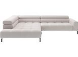 Ecksofa HOME AFFAIRE "Claya, 311 cm breit, L-Form, inkl. Kopfteilverstellung", weiß, B:311cm H:71cm T:219cm, 100% Polyester, Sofas, Ecksofa, wahlweise elektrischer Sitzvorzug