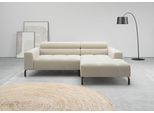 Ecksofa HOME AFFAIRE "Claya, 223 cm breit, L-Form, Kopfteilverstellung", nature, B:223cm H:71cm T:179cm, 88% Polyester, 12% Polyacryl, Sofas, Ecksofa, Moderne Steppung, weicher Polsteraufbau & saugroboterfreundliche Höhe
