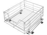 Auszug MAXIMEX "Ablagekorb", silber (silberfarben), B:48,5cm H:19,5cm T:50cm, Metall, Schubladen, Schrankeinsatz Schubladeneinsatz Schrank-Zubehör, Schrankauszug für zusätzlichen Stauraum im Küchenschrank