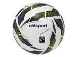 Fußball UHLSPORT "Fußball Attack Addglue For The Planet Kids" Gr. 4, weiß (weiß, marine, fluo gelb), Bälle, Kinder, 4