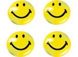 Magnet, Smilies, 40 mm, 4 Stück