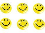 Magnet, Smilies, 30 mm, 6 Stück