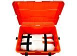 Brandbegrenzungsdecke S-TYPE, für E-Stapler und Li-Akkus, 2-seitig beschichtet, bis 1200 °C, mit Trolley Größe XL, L 7000 x B 7000 mm, HT-Silikat, gold