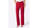 Bügelfaltenhose CREATION L PREMIUM, Damen, Gr. 24, Kurzgrößen, rot, 70% Lyocell, 26% Baumwolle, 4% Elasthan, unifarben, Hosen