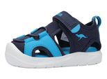Sandale KANGAROOS "K-TOE AMARI EV", Mädchen, Gr. 24, blau (dk navy, sky), Mesh, Synthetik, Schuhe Sandale