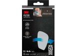 3M Partikelfilter 5925, Schutzklasse P2, für 3M Gas- und Dampf-Filterpatronen mit Filterhalterung 501, Packung mit 10 Paar