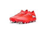 Fußballschuh PUMA "FUTURE 9 MATCH FGAG", Damen, Gr. 46, rot (glowing rot, puma weiß, puma schwarz, puma silber), Synthetik, Schuhe Fußballschuh, für Rasen- und Kunstrasenplätze, weiches, leichtes Obermaterial