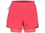 Trainingsshorts RUKKA "Rukka Shorts Makela 2In1", Damen, Gr. 36, EURO-Größen, hellrot, Stoff, 87% Polyester, 13% Elasthan, Hosen