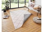Teppich HANSE HOME "Corsica Wendeteppich" Gr. 6, grau (grau, creme), B:200cm H:5mm L:290cm, Kunstfaser, Teppiche, Teppich, In-& Outdoor, Wetterfest, Balkon, Läufer, Wohnzimmer, Wasserfest
