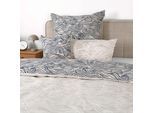 Bettwäsche TOM TAILOR HOME "WAVES", beige (blau), B/L: 135cm x 200cm, 1 Stk., 1 Stk., Renforcé, B/L: 80cm x 80cm, 2, Renforcé, Obermaterial: 100% Baumwolle, Bettwäsche, Bettwäsche, new bedroom, gewebtes Label