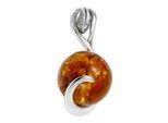 Kettenanhänger OSTSEE-SCHMUCK "- Nikola - Silber 925/000 - Bernstein" Gr. 22, silber (silber 925, silberfarben, weiß), Schmuckanhänger, Damen, Silber 925 (Sterlingsilber), Kettenanhänger