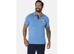 Poloshirt JAN VANDERSTORM "Doppelpack Poloshirt DAGFINN", Herren, Gr. 7XL, weiß (weiß blau), Obermaterial: 100% Baumwolle CO., Shirts