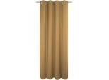 Vorhang ADAM "Uni Collection", gelb (curry), B:142cm H:145cm, Baumwolle (Bio-Baumwolle), Gardinen, Blickdichter aus 100% Bio-Baumwolle